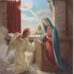 The Annunciation / Incarnation / Conception of Jesus. The angel said to Mary, 'Behold, you shall conceive in your womb by the power of the Holy Spirit and bear a son, and you shall name him Jesus. (Lk 1:26-38)
